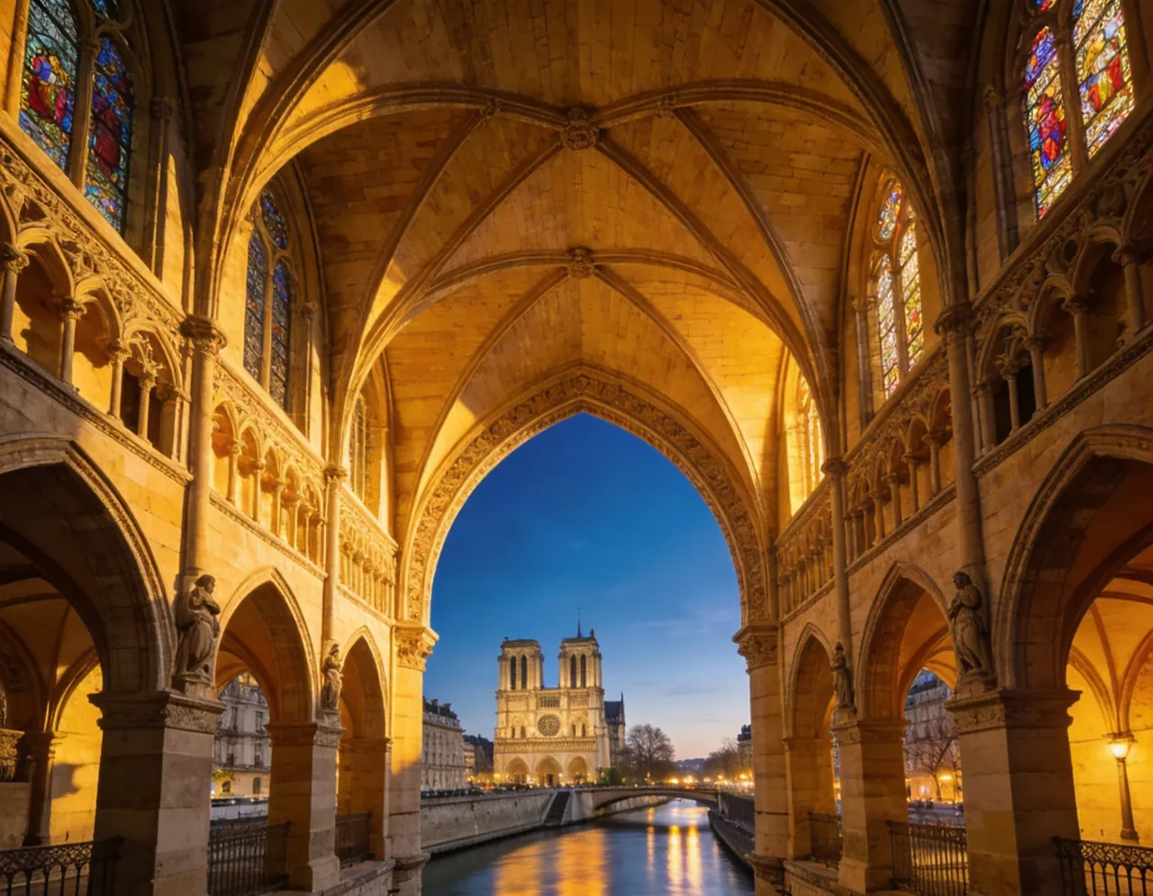 Notre Dame dramatic travel backdrop for pets