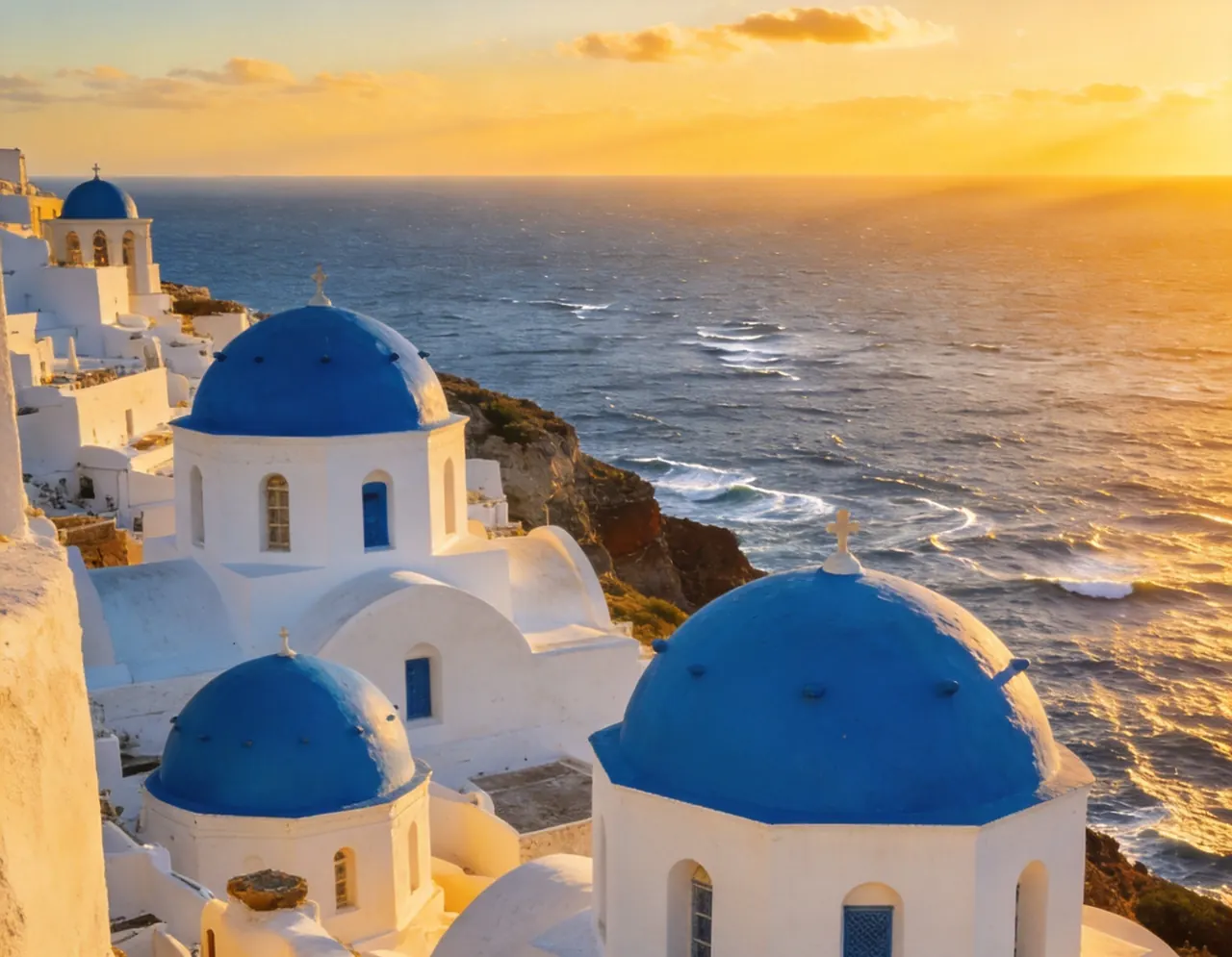 Santorini cover image for a pet travel photo guide