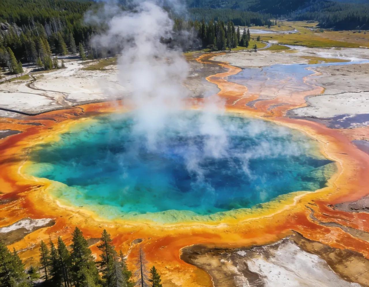 Yellowstone Geysers destination for AI pet travel photos